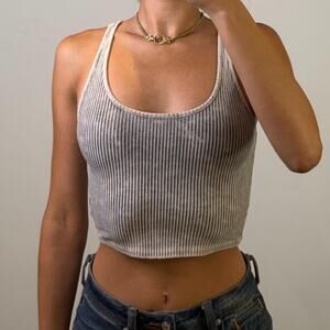 Grey Crop Top